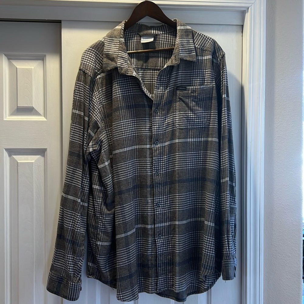 Columbia men’s long sleeve button down shirt 2XLT XXLT 100% cotton
